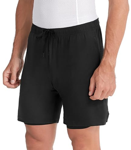 Hamwesh Short de Cyclisme, Pantalon D'équitation Respirant à Séchage Rapide avec Poches, Short de Cyclisme Réfléchissant Absorbant Les Chocs, de Vélo pour la Randonnée, Le Sport, (Black)