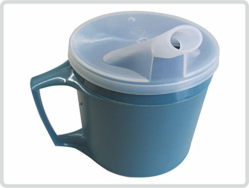Saniversum UG Trinkbecher - Thermo mit Griff und abnehmbarem Trinkaufsatz - Schnabelbecher Krankentasse - 250 ml