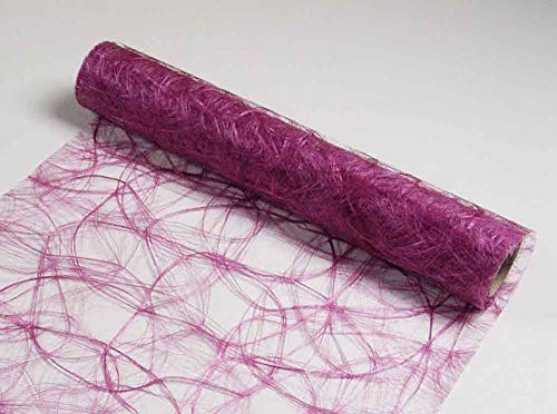 Sizoweb 25 m x 30 cm alpenveilchen rosa Vlies Tischband Tischläufer zur Dekoration für Hochzeit, Ostern und Party