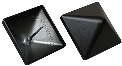 Gartenwelt Riegelsberger Pfostenkappe 160x160 mm Aluminium schwarz pulverbeschichtet Kappe für Pfosten mit Dorn Zaunkappe Abdeckkappe