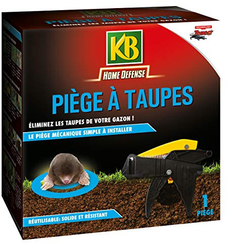 KB HOME DEFENSE 28334 - Piège mécanique pour Taupes- Pose Simple et Rapide pour Les Novices - mécanisme Solide et Robuste - Longue durée de Vie - Ne s'abîme Pas dans Le Temps - utilisé par Les Pros