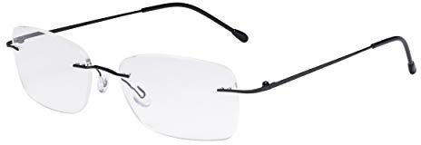 Eyekepper Damen Rahmenlose Lesebrille - Leichtgewichts- Randlose Lesehilfe Frauen Schwarz +0.50