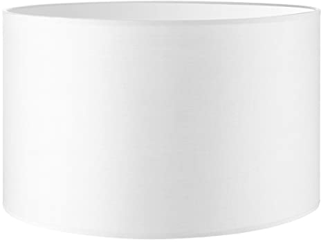 Home Sweet Home Moderner Lampenschirm Bling | Zylinder |35/35/21cm | Weiß | Stoff-Lampenschirm aus Baumwolle | für E27 Lampenfassung | RoHS-geprüft | geeignet für Stehleuchte