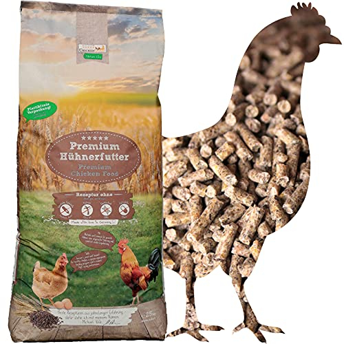 hühnergold® Hühner Legekorn 25 kg – Hochwertiges Alleinfuttermittel für gesunde Legehennen – Naturnahe Rezeptur ohne Gentechnik & Farbstoffe
