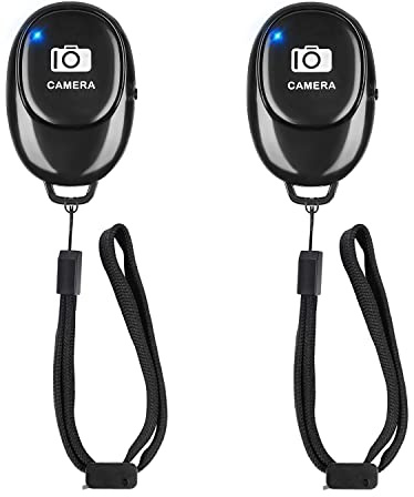 Phone Camera Remote Control(2 Pack) for Photos & Videos, Wireless Camera Remote Shutter Clicker Compatible with iPhone/Android Phone/iPad/Tablets with Adjustable Wrist Strap