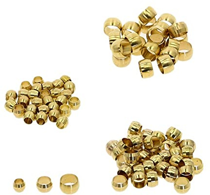 bzcemind 10pc Ottone Doppio cono ghiera OD Manicotto di Compressione Guarnizione anello raccordi Tubo sistema di lubrificazione centralizzato, 14MM