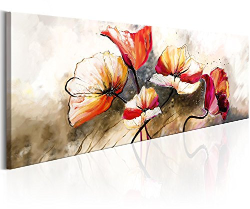 B&D XXL - Tableau Acoustique Nature 120x40 cm 1 Partie - Décoration Murale Anti-Bruit Isolation Phonique Bureau Chambre Panneau Insonorisant Impression sur Toile - Fleur Artistique b-A-0340-b-a