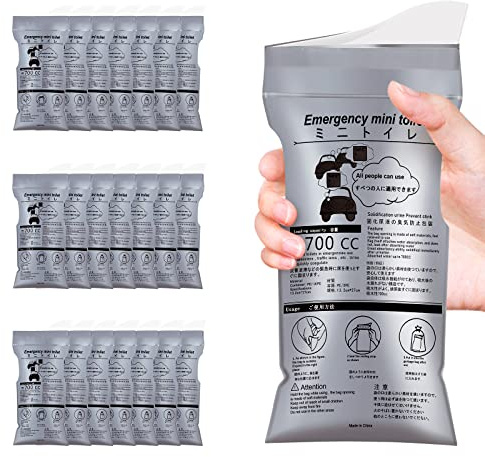 Asiuriys 21 PCS 700 ML Disposable Emergency Urinal Bag, Portable Camping Pee Bags, Travel Pee Bags, Traffic Jam Emergency Portable Urine Bag, Vomit Bags, for Men Women Kids Pregnant Patient…