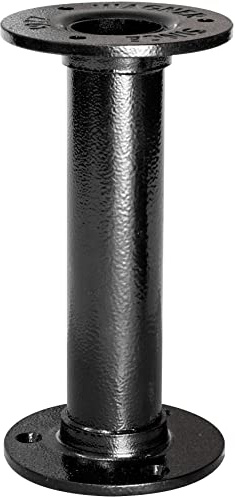 Wagner Möbelben/bordsben/möbelfot industriell rör – Ø 30 x 150 mm, inkl. två skruvplattor Ø 75 mm, pulverlackerat stål – 12501501