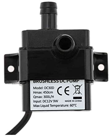 wrtgerht Mini Pompa Piccola di Alimentazione di Alta qualit Pompa d'Acqua dell'acquario Ultra-silenne Mini DC12V 9W Pompa dell'olio d'Acqua Senza spazzole a Olio sommerso Acquario FONTENE Circula