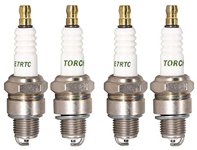 TORCH 4pcs E7RTC Zündkerze Ersetzen für N GK 6422/BPR7HS 7022/BPR6HS 5111/BP7HS, für 5379/IWF22 4022/W22FPR-U, für 8814 RL82YC/814 OE064 5939/QL78YC, für WR6BC WR7BC WR7BC+, OEM