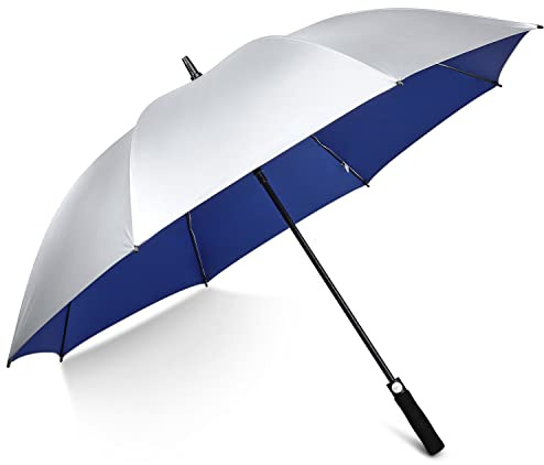 G4Free 137/152 cm UV golfparaply silverbeläggning solskydd paraply stor baldakin vindtät vattentät automatisk öppen pinne paraplyer