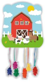 CONVER PARTY Piñata Farm Animals - Articles pour fêtes - fêtes d'enfants, anniversaires et célébrations - Décoration de 33 x 28 cm