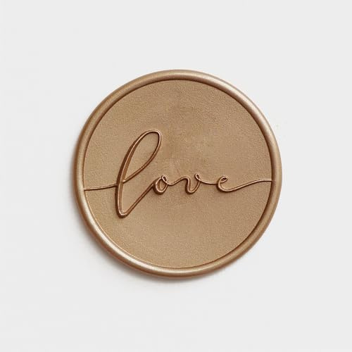Pelargon Design Love Wachssiegelstempel, Kalligraphie-Schriftzug – für Hochzeitseinladungen, Grußkarten, Geschenkverpackungen, Branding, Kunstprojekte