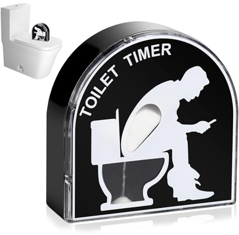 Timer da toilette, timer da 5 minuti, timer per WC, bicchiere per ore, piccolo regalo per uomini, giocattolo di compleanno, regalo divertente per uomini, marito, festa del papà, regalo (B)