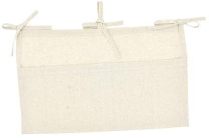ifundom Hängeaufbewahrungstasche Für Babybett Aus Baumwollmaterial Mit Doppelten Tragegurten Für Getränke Windeln Und Spielzeug Platzsparendes Organizergadget Für Kindergartenzimmer Beige