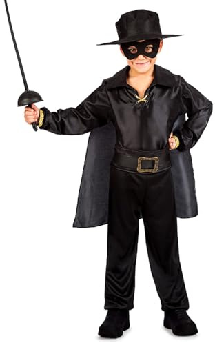 Boland - Costume pour enfants Don Diego 5 pièces, costume de carnaval ou de fête à thème, justicier des pauvres