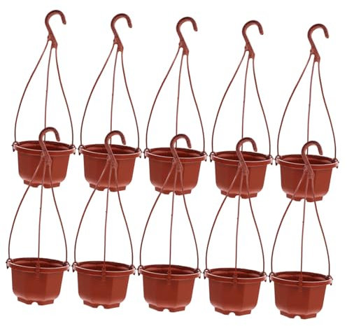 KONTONTY 10 Stück Hängepflanzgefäße Kunststoff Kleine Hängende Blumentöpfe Für Zimmerpflanzen Balkon Und Garten Multifunktionale Pflanzkübel Für Sukkulenten Und Grünlilien