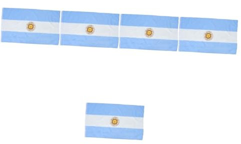 VANZACK 5piezas Bandera De Argentina De Poliéster Para Fiestas Eventos Deportivos y Celebraciones Al Aire