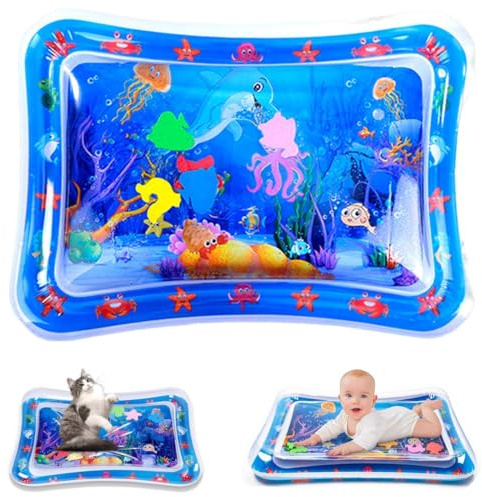 wassermatte katze Wasser Spielmatte, Wassermatte Katze, Multifunktion Katzenspielzeug Wassermatte, Wasserspielmatte für Katzen Sommer, Katzenspielzeug Wassermatte für Gelangweilte Wohnungskatzen