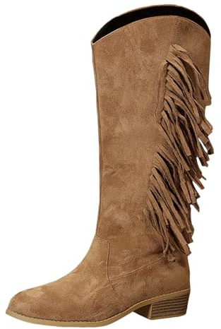 Botas Mujer Altas Planas-Botas Marrones de Ante Camperas Lisas Planas Invierno Caña Ancha Negras Fiesta