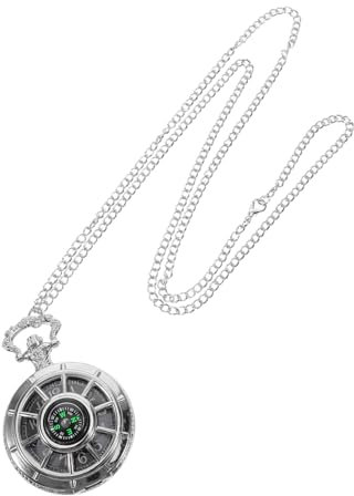 YARNOW Mode-Taschenuhr modische Kompassuhr Achten Sie auf Camping Professioneller Kompass aus Metall Taschenuhren Retro-Kompassuhr Kompass Taschenuhr Jagdkompass Zinklegierung Silver
