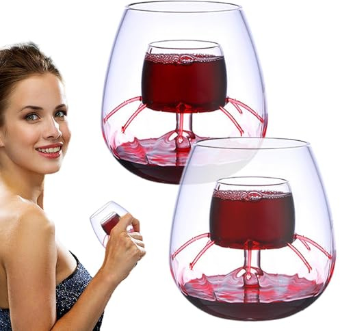 ETUCYNG Accesorios para copas de vino, juego de aireador de fuente, juego de vasos, decantador de copas de vino con fondo plano y cáliz para fiestas, hogar, oficina, hotel