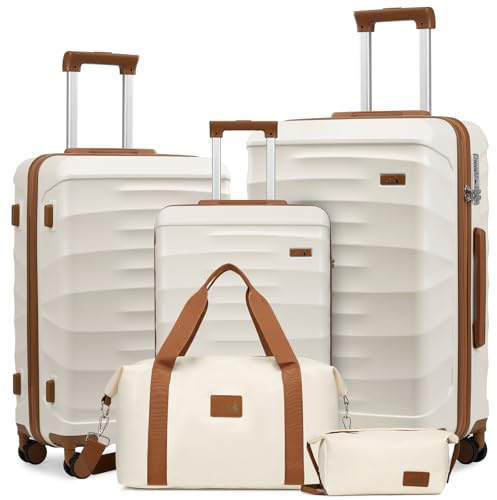 Sea choice Bagageset 3 delar Kabinväska 55x40x20 Ryanair resväska ABS med hårt skal med kabinväska ryanair 40x20x25 TSA-lås 8 Spinnerhjul
