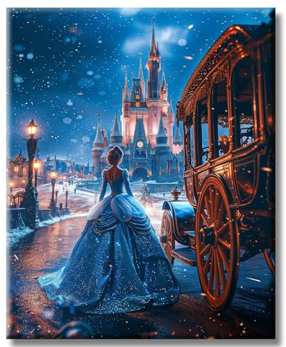 AG.AIIEU Diamond Painting Principessa per adulti, Diamond Painting Girls Set fai da te 5D, 30 x 40 cm