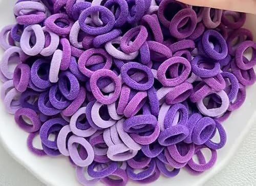 Lavema Elastici per capelli per ragazze e donne (lilla, 100 pezzi)