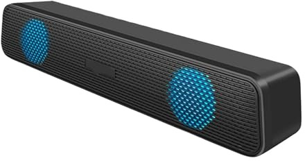 Wired Computer Speakers for Desktop Soundbar for Tv Pc Laptop Gaming Speakers Built-in Subwoofer, RGB Lighting, USB Speaker Sound Bar for Pc Computer Sound Bars for Smart Tv