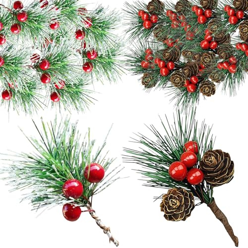 MUNSKT 12 Pcs Feuille De Houx Noel, Branche De Houx Artificiel, pour La Décoration De Votre Maison Pendant Les Fêtes, La Confection De Couronnes Et Les Centres De Table