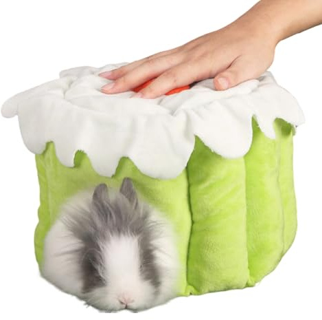 Hamsterhus, tårtformad bottenlös bo varm, husdjurshus | för hamster smådjur chinchilla kanin iller gerbil socker glidare vinter sovlek