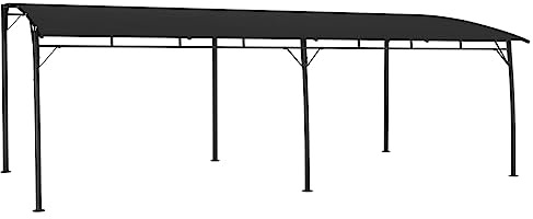 Pergola de jardin, 6 x 3 m, anthracite, protection solaire robuste, pour terrasse et extérieur, imperméable, avec cadre en acier, idéale pour les fêtes et la détente