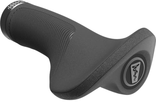 SQlab Puños para Bicicleta 721 2.0, Mango ergonómico, Mango de Bicicleta en Negro, Mango para Bicicleta de Ciudad, Manillar de Bicicleta en L