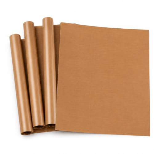 4PCS Teflon Sheets 40x50cm, Nonstick Reusable Heat Transfer Paper for Craft | PTFE coated, heat-resistant to 400°F, non-stick and reusable for transfer, baking, sewing and DIY projects