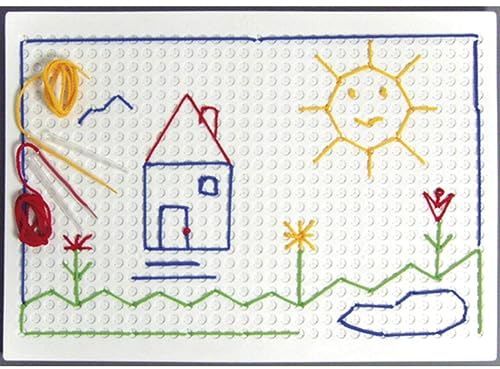 EDUPLAY 120-168 Mega Pickboard Fädelspiel, mehrfarbig
