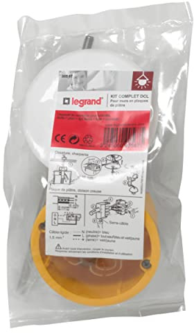 Legrand - Boîte à encastrer Batibox plaque de plâtre + fiche pour luminaire - Ø67mm