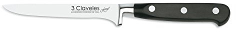 3 Claveles Cuchillo para Deshuesar Forgé de Acero Inoxidable, Negro, 13 cm