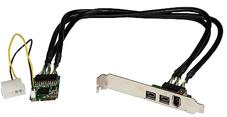 StarTech.com 3 Port 2b 1a 1394 Mini PCI Express FireWire Card Adapter - FireWire adapter - PCIe Mini Card - FireWire 800 - 2 ports + 1 x FireWire (MPEX1394B3)