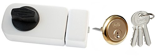 Serrure supplémentaire pour porte à fermeture simultanée 50/60 - Blanc