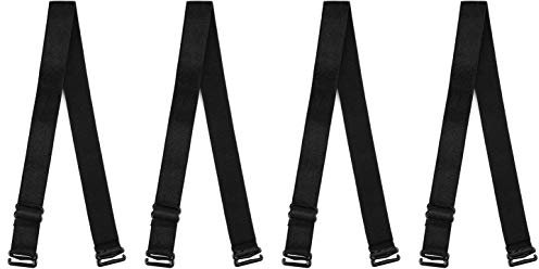 Uxcell 10/12/15/18mm Width Stretchable Shoulder Bra Straps Adjustable Elastic Straps for Women Black-Pure 15 mm Width