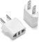 CABLEPELADO Adattatore di alimentazione da europeo a americano | Adattatore di viaggio | 6 A 125 V | 10 A 250 V | Bianco | 1 pezzo
