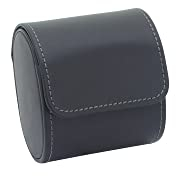 FrIEDrICH/23 Friedrich23 Uhrenetui - Uhrenrolle Infinity aus Echtleder in schwarz – Platz für 1 Uhr – Druckknopf und Uhrenkissen