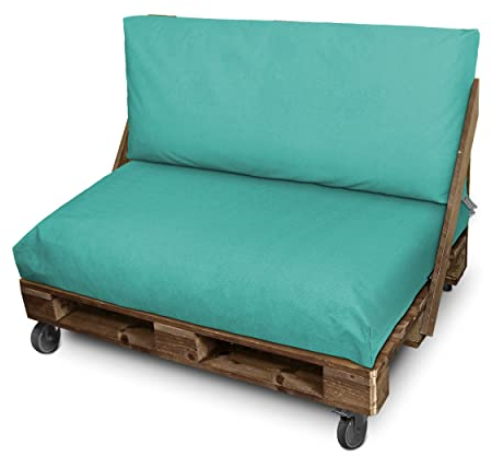 Happers Palettenkissen aus wasserdichtem Naylim für den Außenbereich 120x60 Türkis
