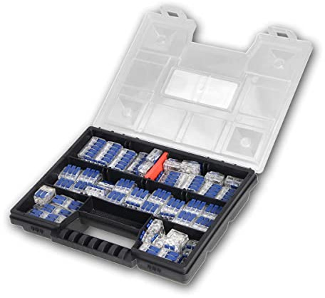 Sortiment von Schnellklemmen für elektrische Verbindungen (109 Stück). Orno