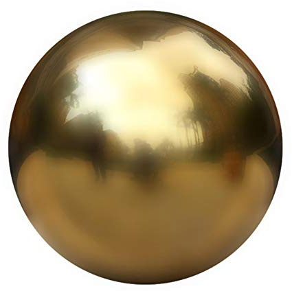 1 Pcs Gold Stainless Steel Gazing Ball For Home Garden Ornament Decorations, Mirror Gazing Ball Reflective Beauty Globe 32-400 Mm Mirror Polished Hollow Ball Reflective Garden Sphere