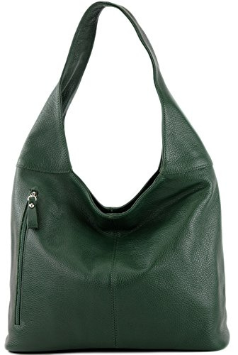 modamoda de T155 Damen Leder Schultertasche, handmade in Italy