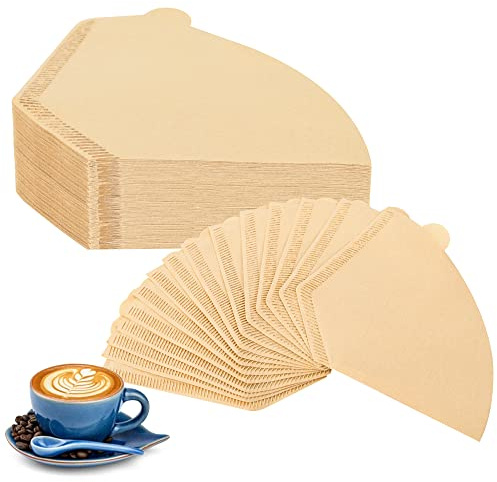 Hogurity Coffee Filters #4,200 Count Disposable Coffee Filters 8-12 Cup,No Blowout,Unbleached Natural Coffee Filters 4 Cone Paper for Pour Over Coffer Makers/Coffee Dripper Cones