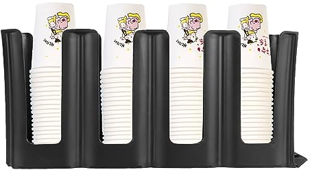 Distributeur de gobelets en papier, Support de stockage robuste pour tasses à café et thé au lait, Organisateur pratique pour cafés et restaurants, en plastique pour établissements de restauration